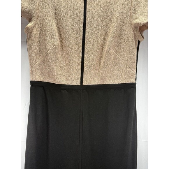 Ann Taylor Colorblock Beige Black Womans Dress Size 10 - Picture 3 of 10